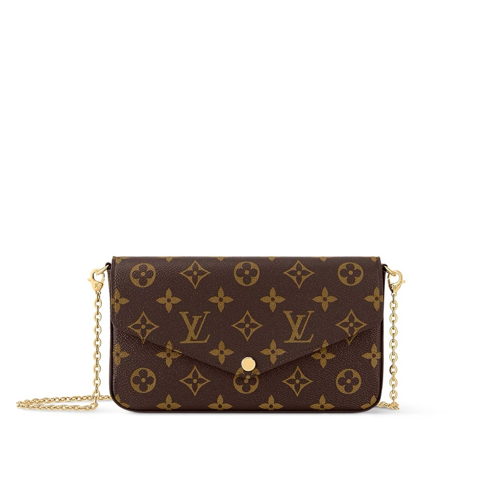 Louis Vuitton Brown and Gold Monogram Clutch